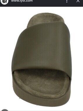 Zimmermann Olive Green Padded Slide Sandals